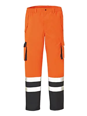 4PROTECT Warn-Wetterschutz-Bundhose BALTIMORE Leuchtorange/Navy (3491)