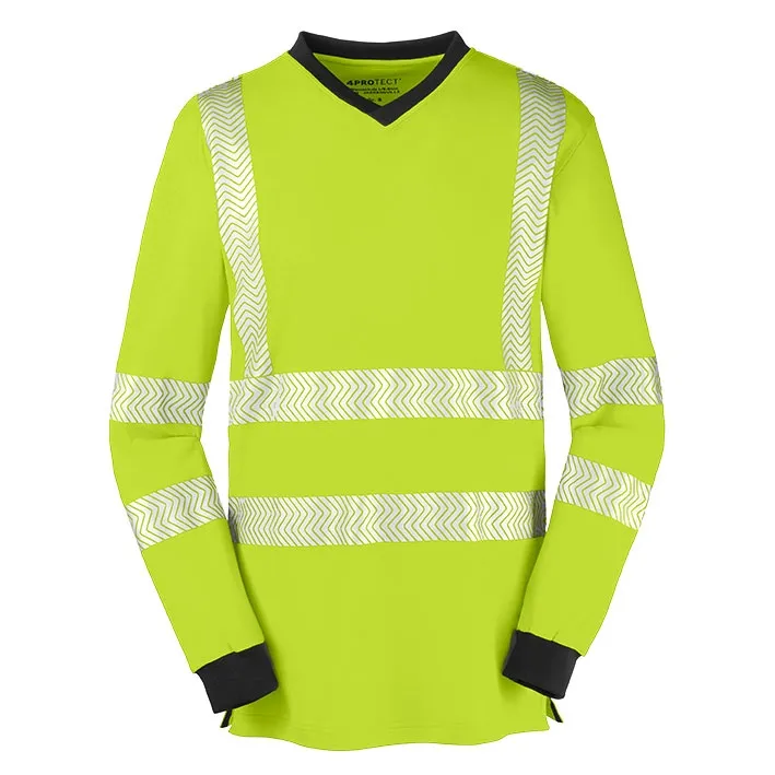 4PROTECT Warnschutz-Langarm-UV-Shirt JACKSONVILLE Leuchtgelb/Grau (3437)