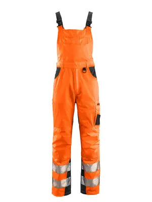 4PROTECT Warnschutz-Latzhose ALABAMA Leuchtorange/Grau (3830)