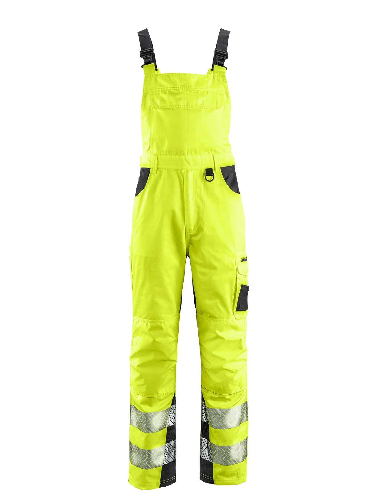 4PROTECT Warnschutz-Latzhose ALABAMA Leuchtgelb/Grau (3836)