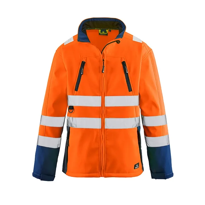 4PROTECT Warnschutz-Softshelljacke PITTSBURGH Leuchtorange/Navy (3471)