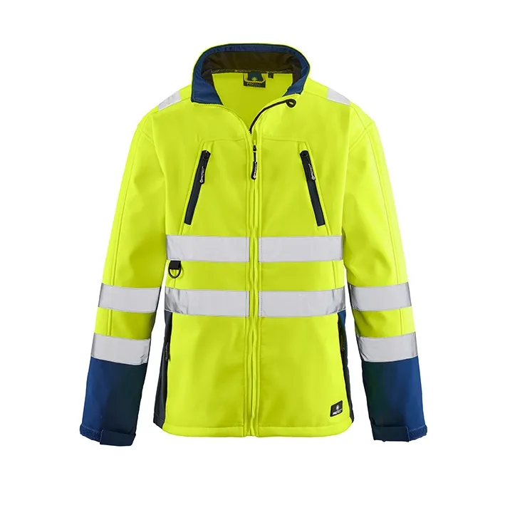 4PROTECT Warnschutz-Softshelljacke PITTSBURGH Leuchtgelb/Navy (3476)