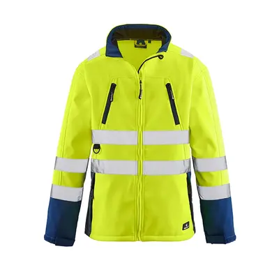 4PROTECT Warnschutz-Softshelljacke PITTSBURGH Leuchtgelb/Navy (3476)