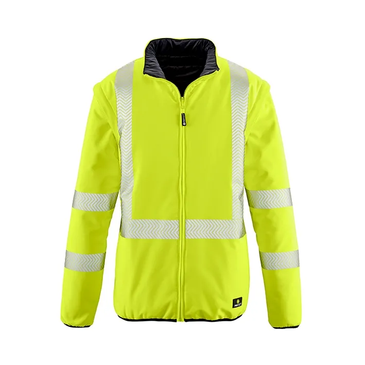4PROTECT Warnschutz-Softshellwendejacke RENO Leuchtgelb/Schwarz (3418)
