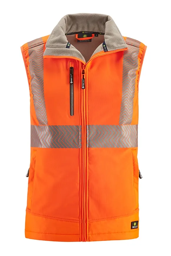 4PROTECT Warnschutz-Softshellweste PARAMUS Leuchtorange (3420)