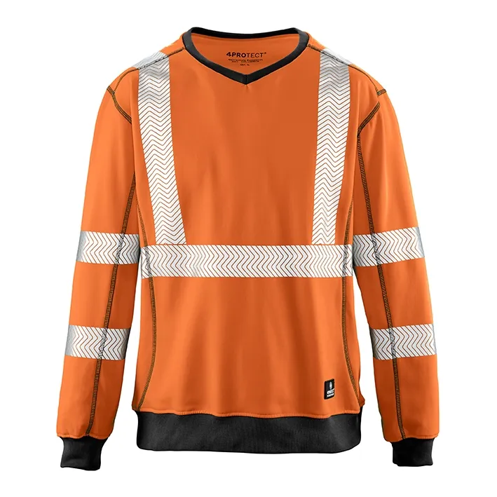 4PROTECT Warnschutz UV-Sweatshirt COLUMBUS Leuchtorange (3440)
