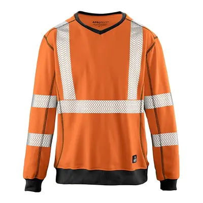 4PROTECT Warnschutz UV-Sweatshirt COLUMBUS Leuchtorange (3440)