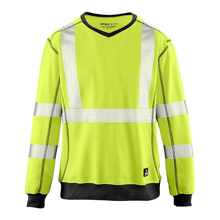4PROTECT Warnschutz UV-Sweatshirt COLUMBUS Leuchtgelb (3441)