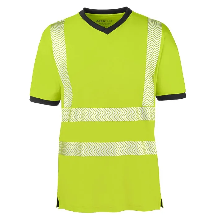 4PROTECT Warnschutz UV-T-Shirt MIAMI Leuchtgelb/Grau (3431)