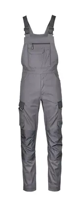 4PROTECT Workwear Latzhose Grau/Schwarz (3037)
