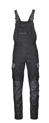4PROTECT Workwear Latzhose Schwarz/Grau (3038)