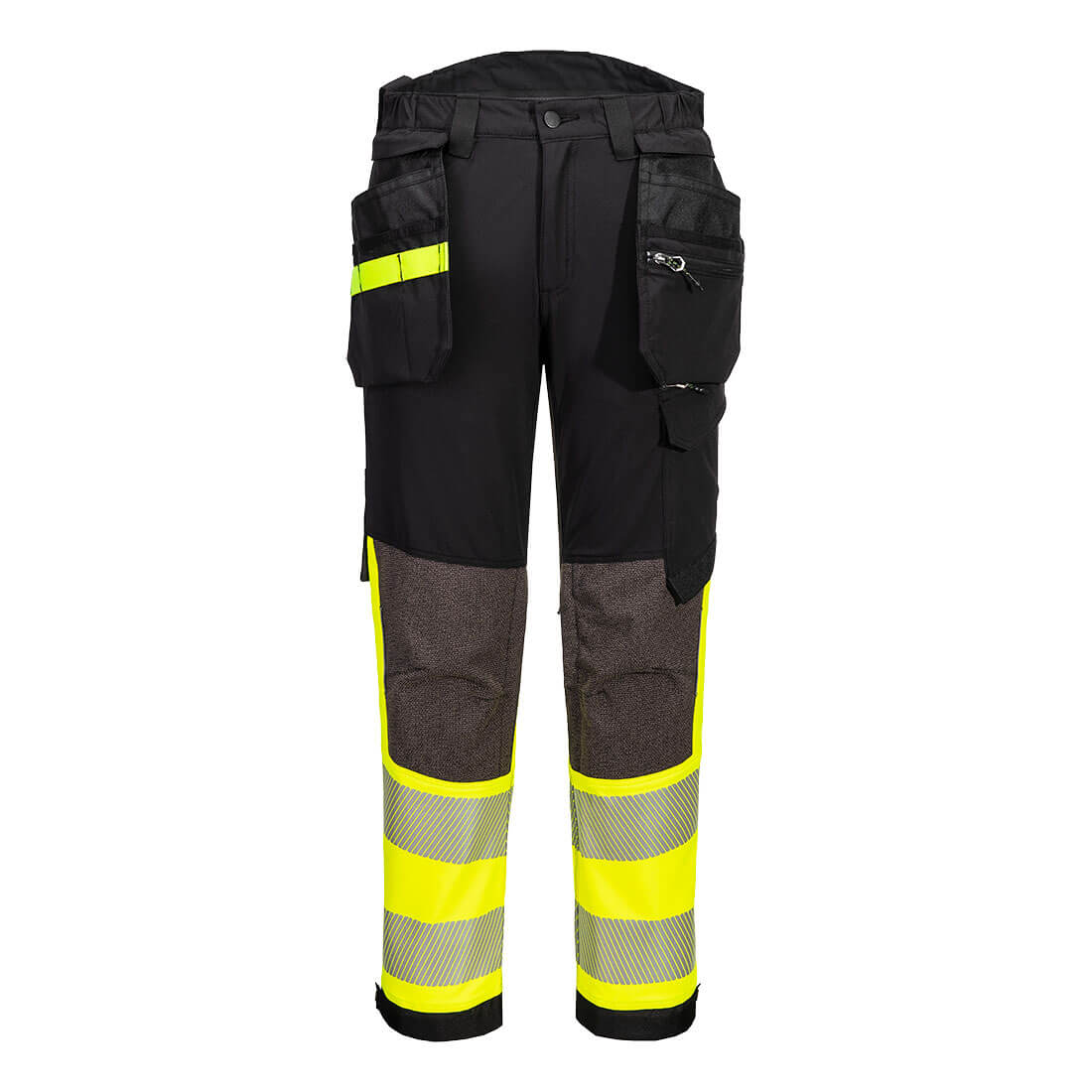 Portwest EV4 Hi-Vis Stretch Bundhose mit abnehmbaren Holstertaschen Klasse 1 (EV442) Gelb/Schwarz 30 Short