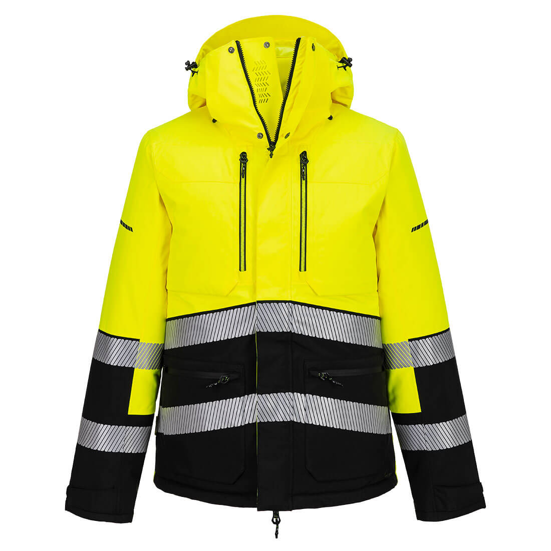 Portwest EV4 Hi-Vis Winter Jacke (EV467) Gelb/Schwarz XXXL