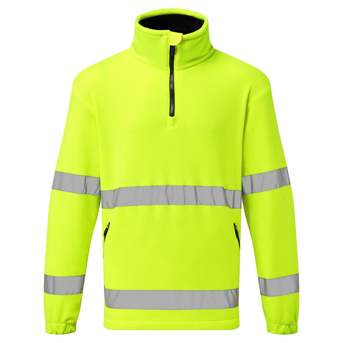 Portwest Hi-Vis Fleecepullover mit 1/2 Reißverschluss (F302) Gelb XL