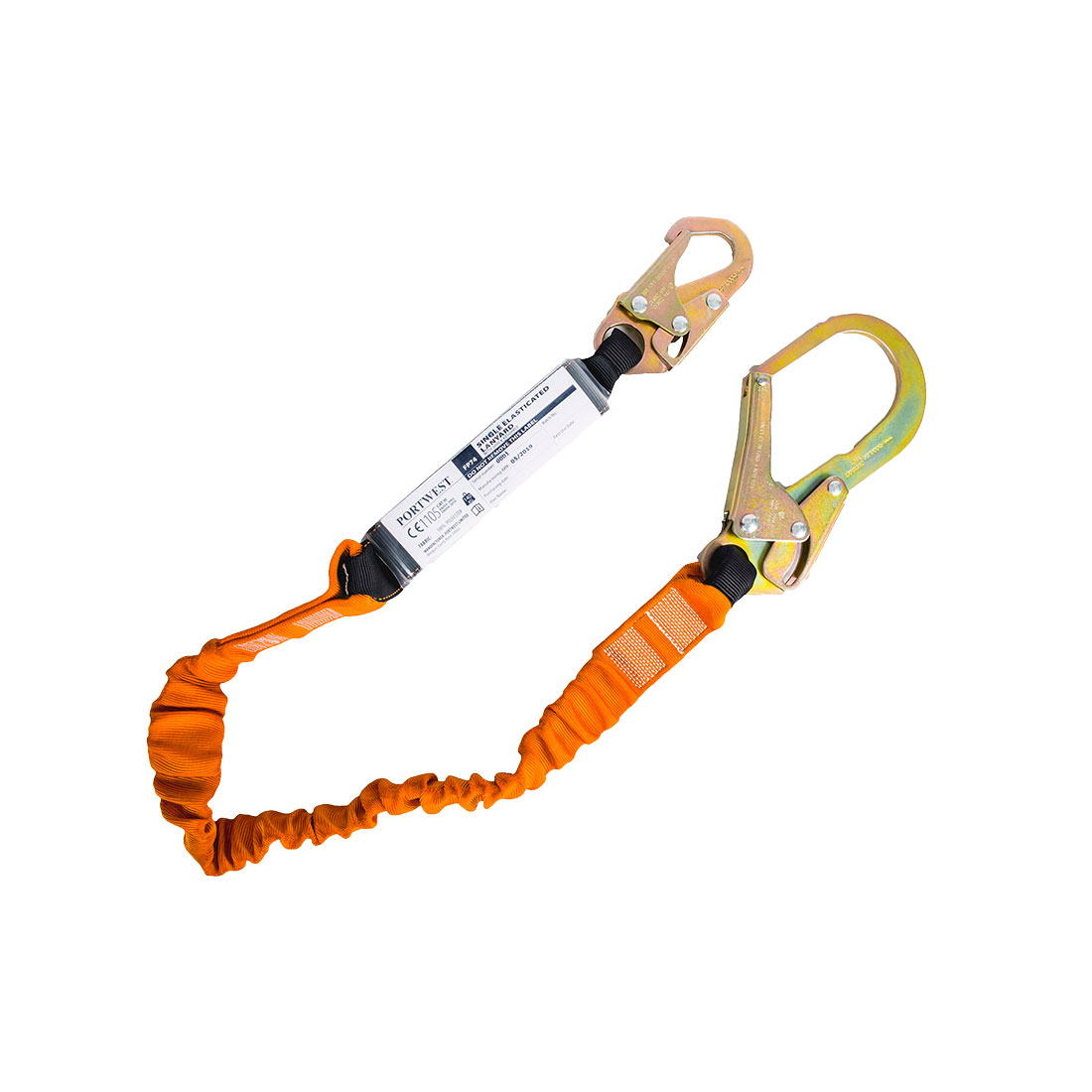Portwest elastisches Verbindungsmittel 1,8m mit Bandfalldämpfer bis 140kg (FP74)