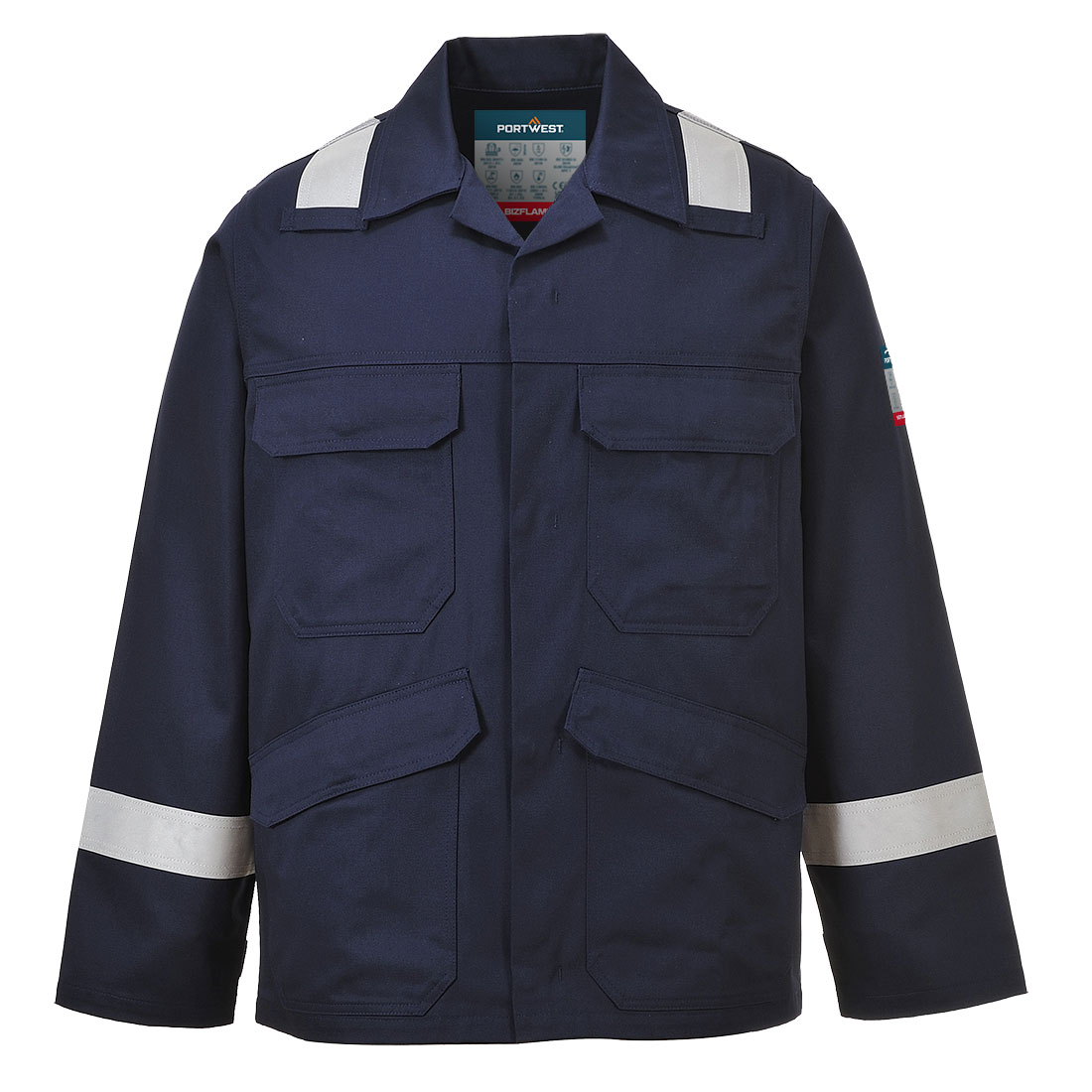 Portwest Bizflame Work FR Jacke (FR25) Marine 4XL