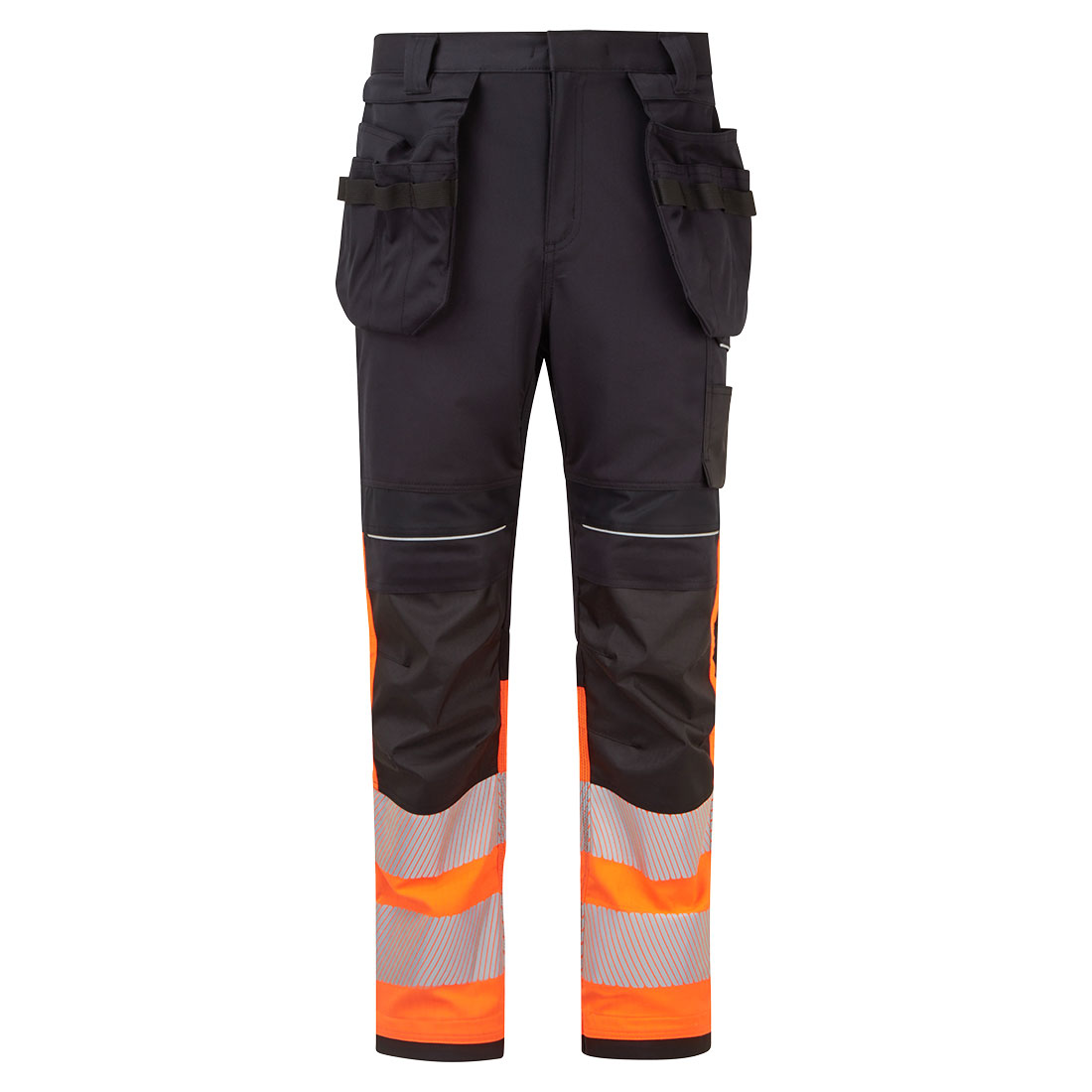 Portwest PW3 Modaflame Work HVO FR Bundhose mit Holstertaschen Klasse 1 (FR452) Orange/Schwarz 30