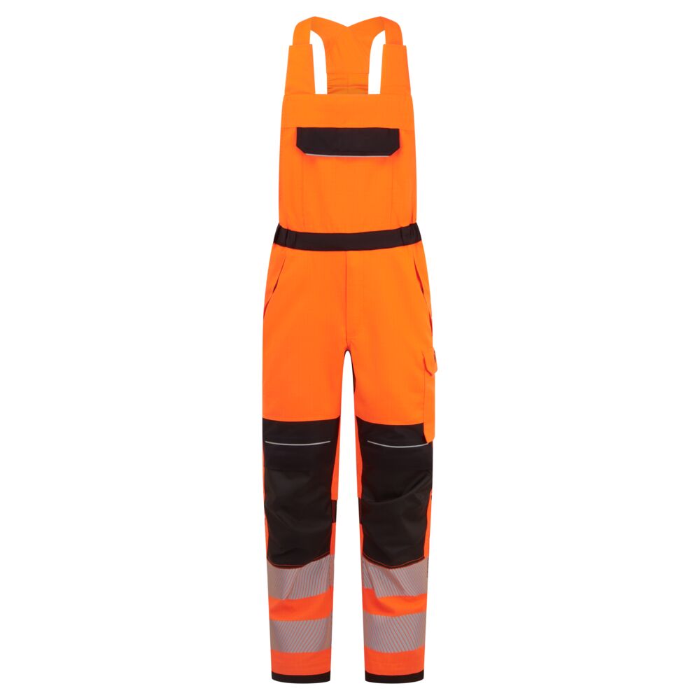 Portwest PW3 Modaflame Work HVO Multi-Norm FR Latzhose (FR453) Orange/Schwarz XXL