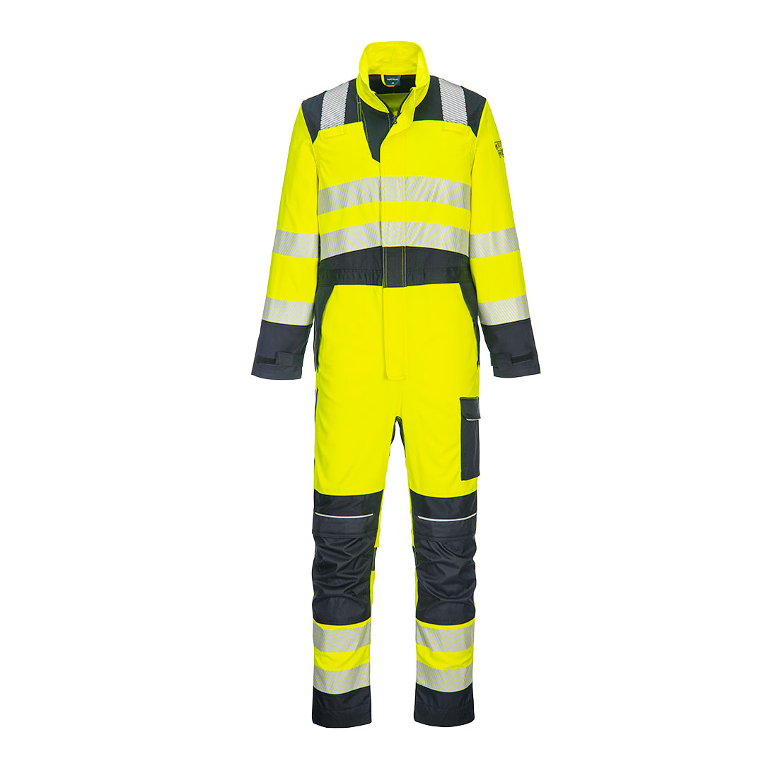 Portwest PW3 Modaflame Work Hi-Vis Multinorm FR Overall (FR507) Gelb/Marine M