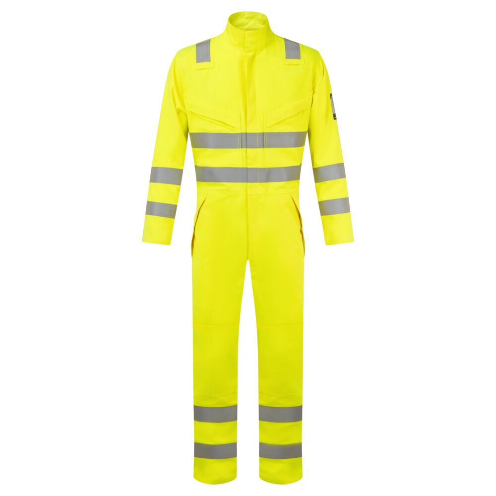 Portwest Modaflame Work Hi-Vis Multi-Norm FR Overall (FR528) Gelb L