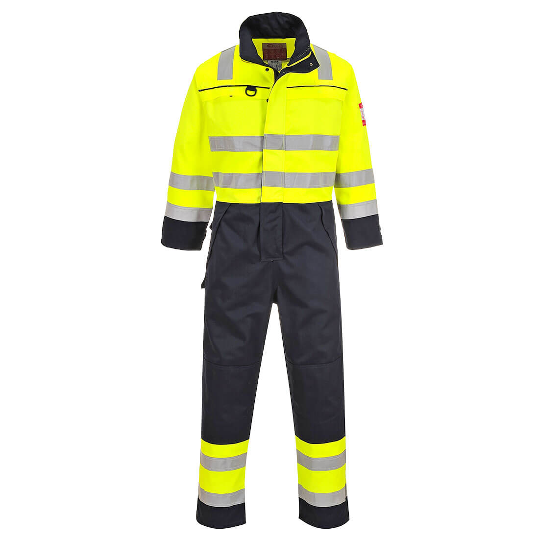 Portwest Bizflame Work Hi-Vis Multinorm Kontrast FR Overall (FR60) Gelb/Marine 4XL