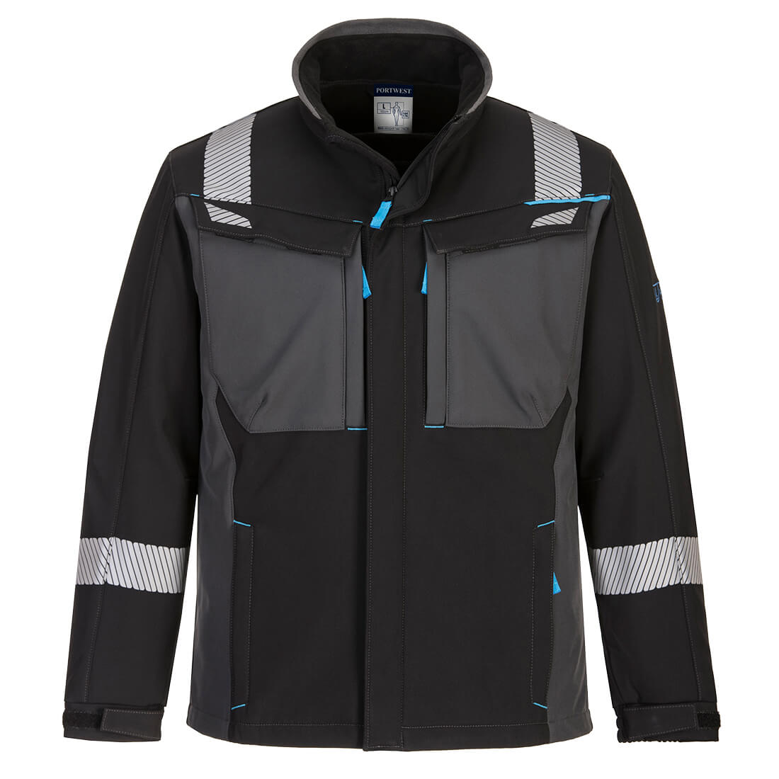 Portwest WX3 FR Modaflame Softshelljacke (FR704) Schwarz L