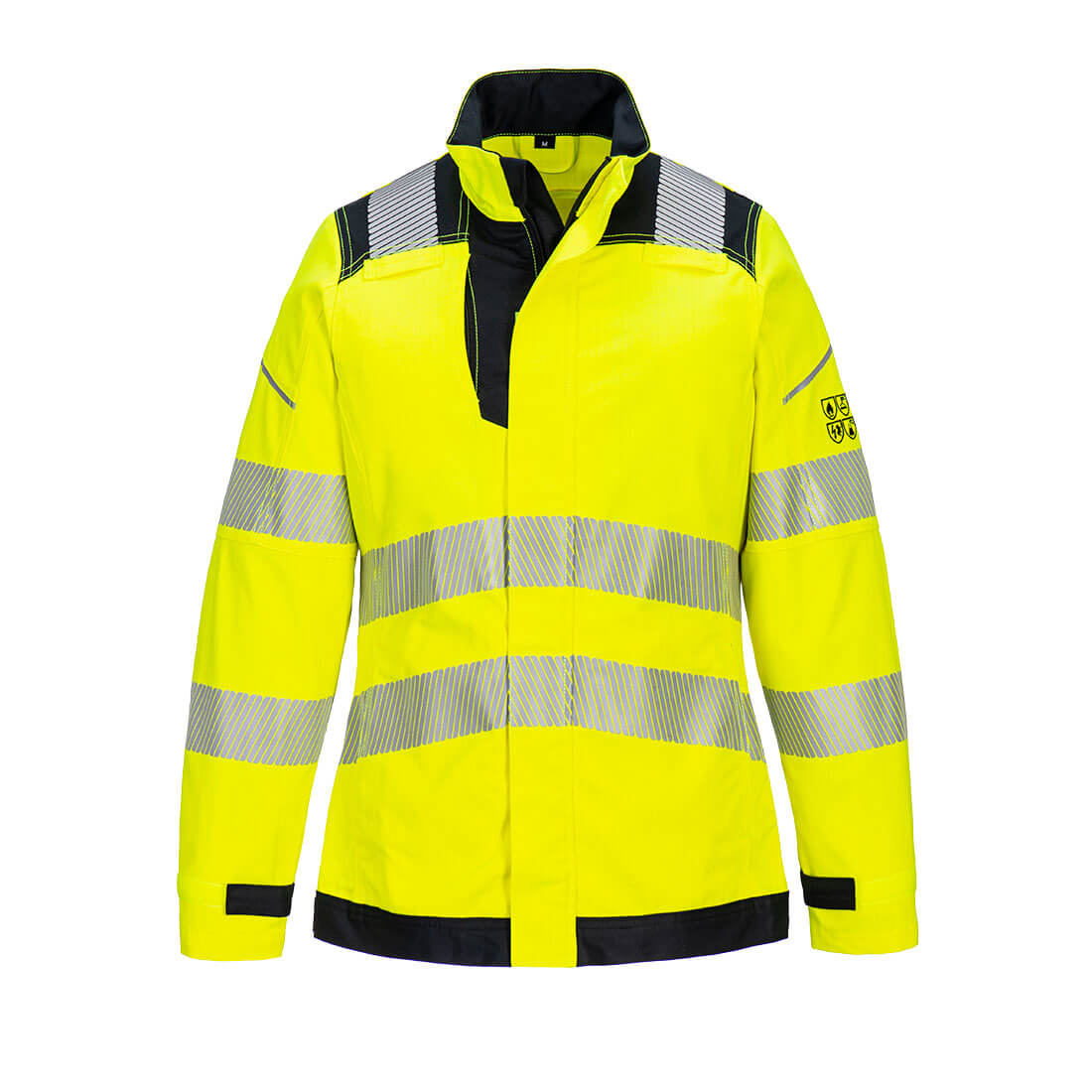 Portwest PW3 Modaflame Work Hi-Vis Multinorm FR Arbeitsjacke für Damen (FR715) Gelb/Schwarz XS