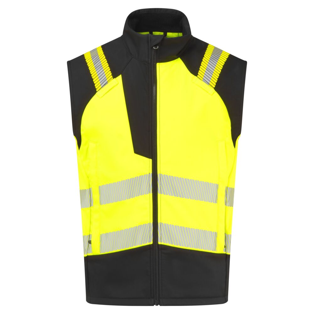 Portwest PW3 Modaflame Hi-Vis Multi-Norm FR Softshellweste (FR719) Gelb/Schwarz XXL