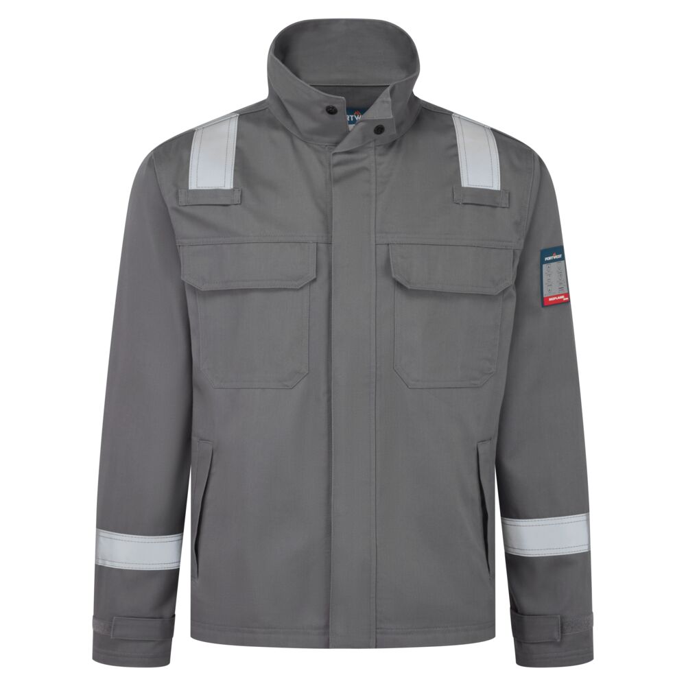 Portwest Bizflame Work+ FR Jacke (FR741) Grau XL