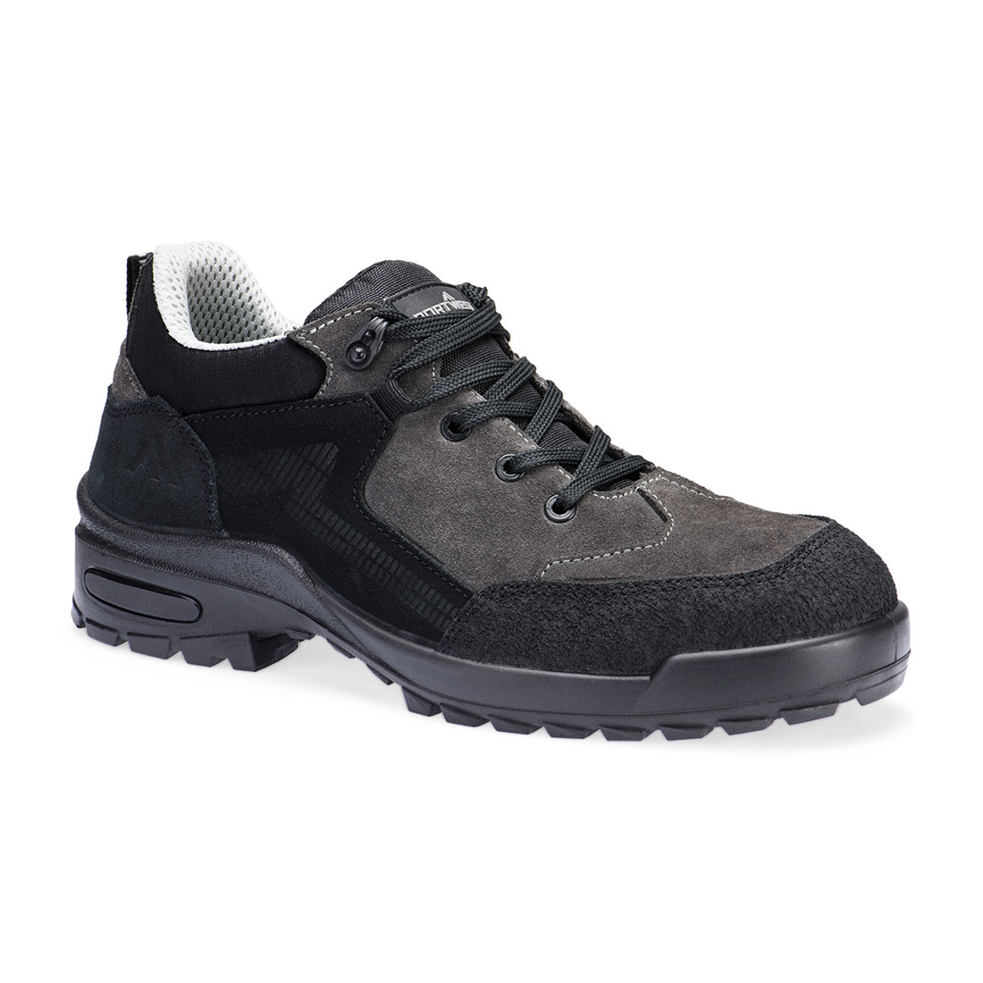 Portwest Stahl Wildleder- Halbschuh S3L CI FO SR (FT73) Schwarz/Grau 48
