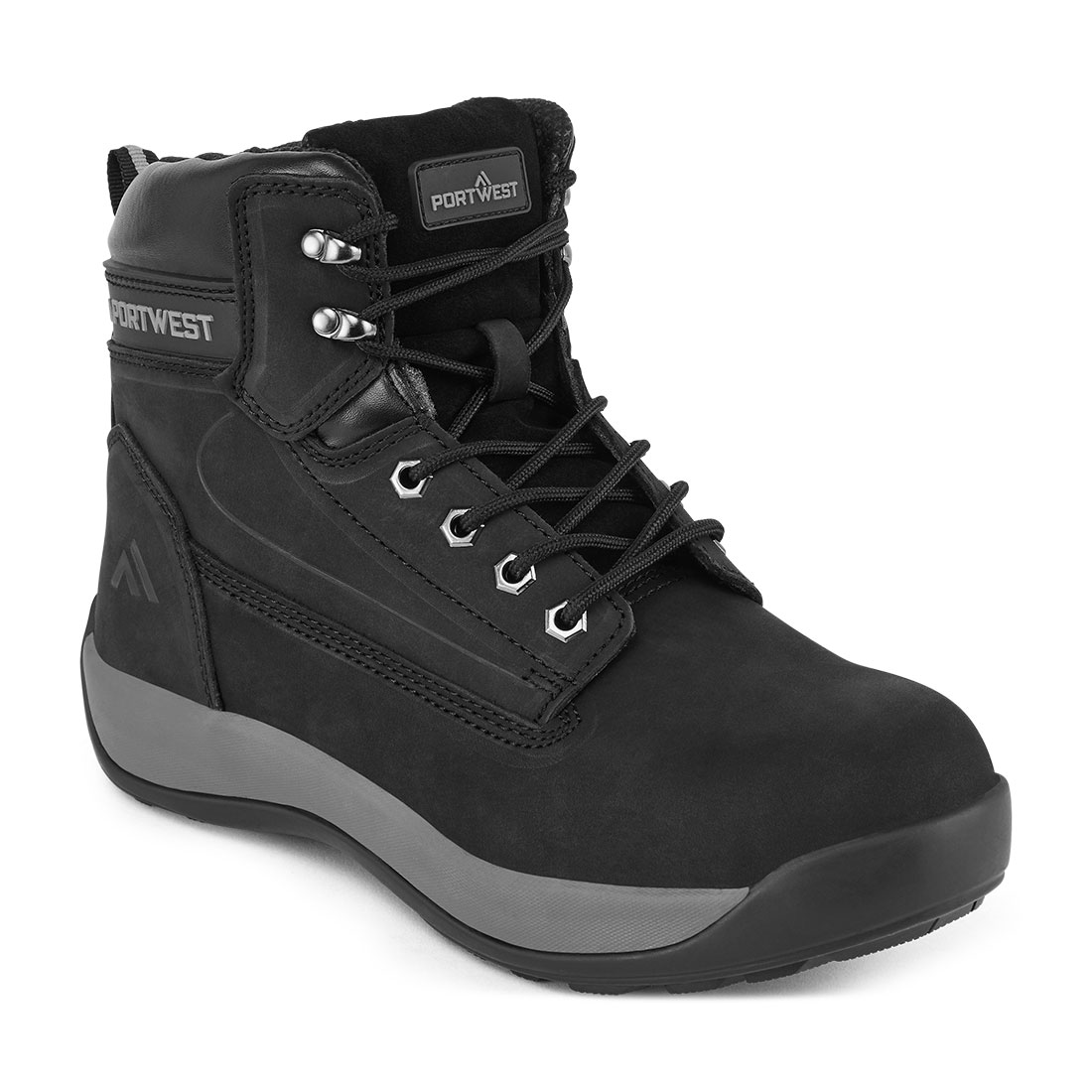 Portwest Stahl Nubukleder mittelhoher Stiefel S3 HRO (FW32)