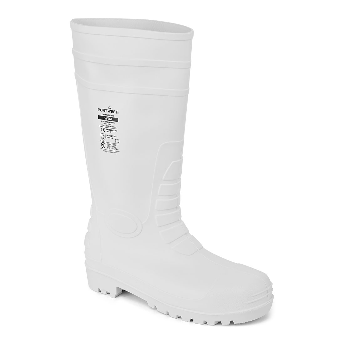 Portwest Sicherheitsgummistiefel S4 für die Lebensmittelindustrie (FW84) Weiss 47