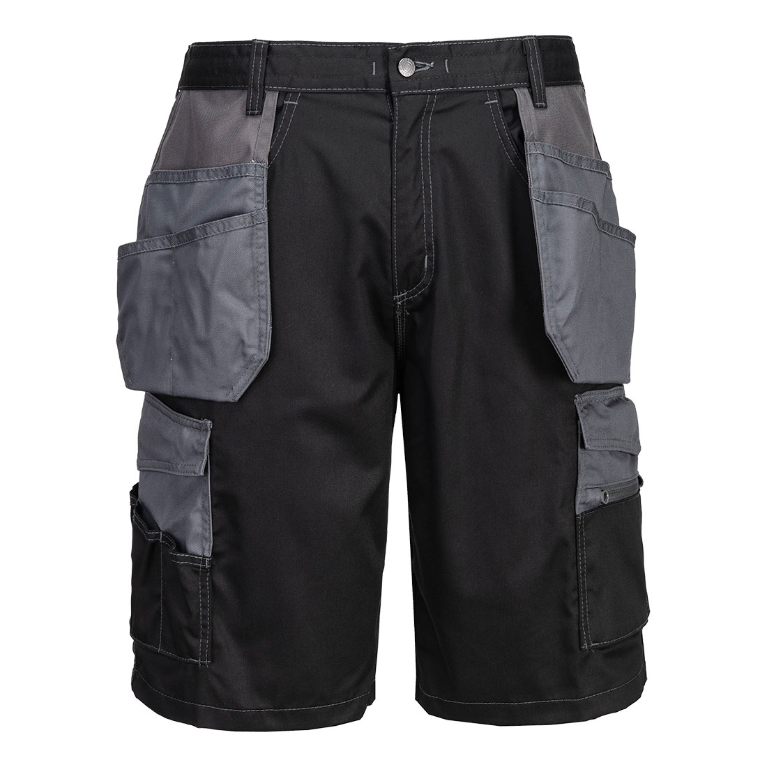Portwest Granite Shorts mit Holstertaschen. (KS18) Schwarz/ZoomGrau M