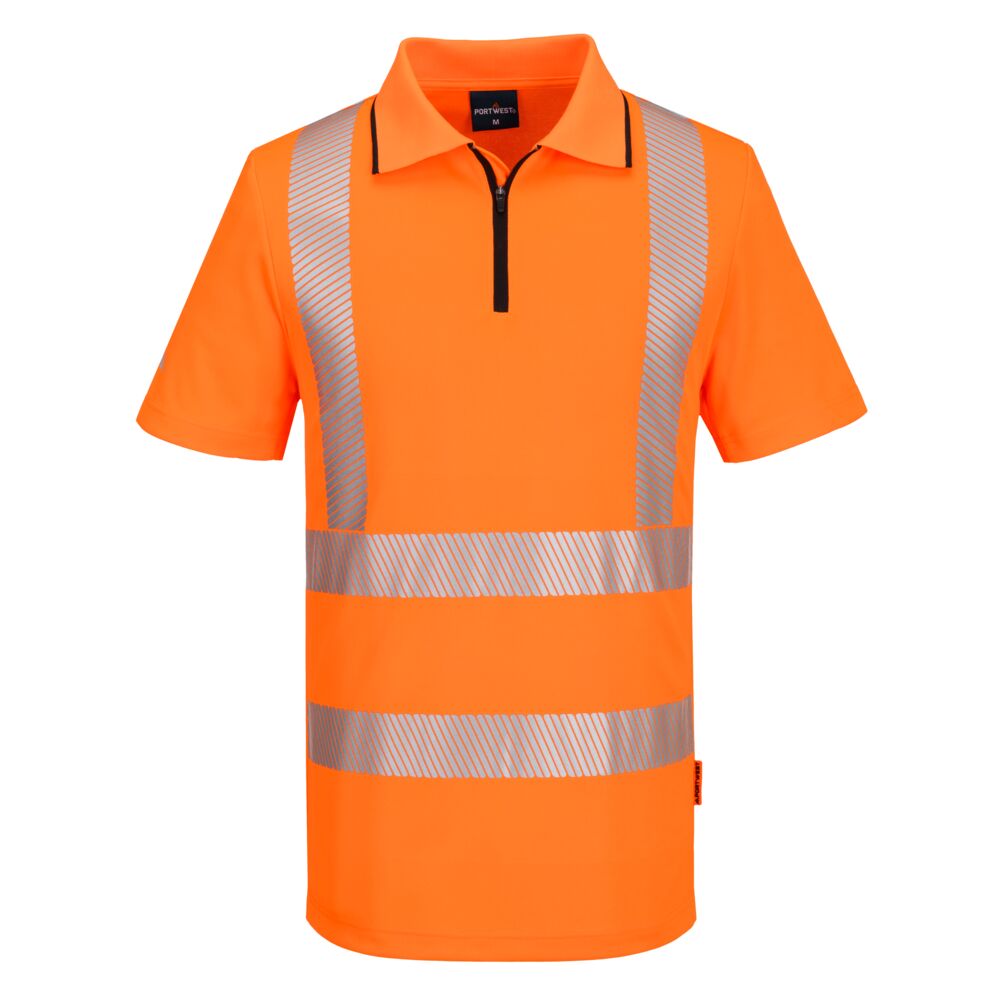 Portwest KX3 Sport Hi-Vis Polo Shirt mit Reißverschluss kurzarm (KX302)
