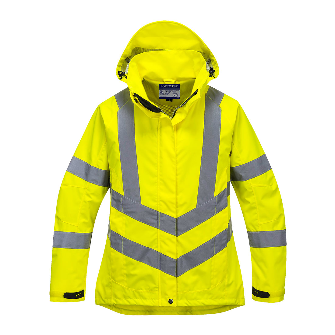 Portwest Hi-Vis Damen Regenjacke atmungsaktiv (LW70) Gelb XS
