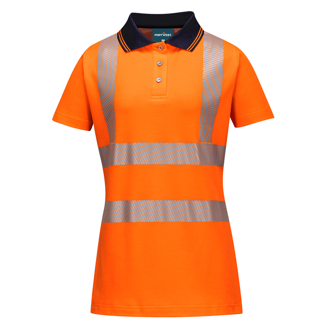 Portwest Hi-Vis Cotton Comfort Pro Damen Poloshirt kurzarm (LW72)