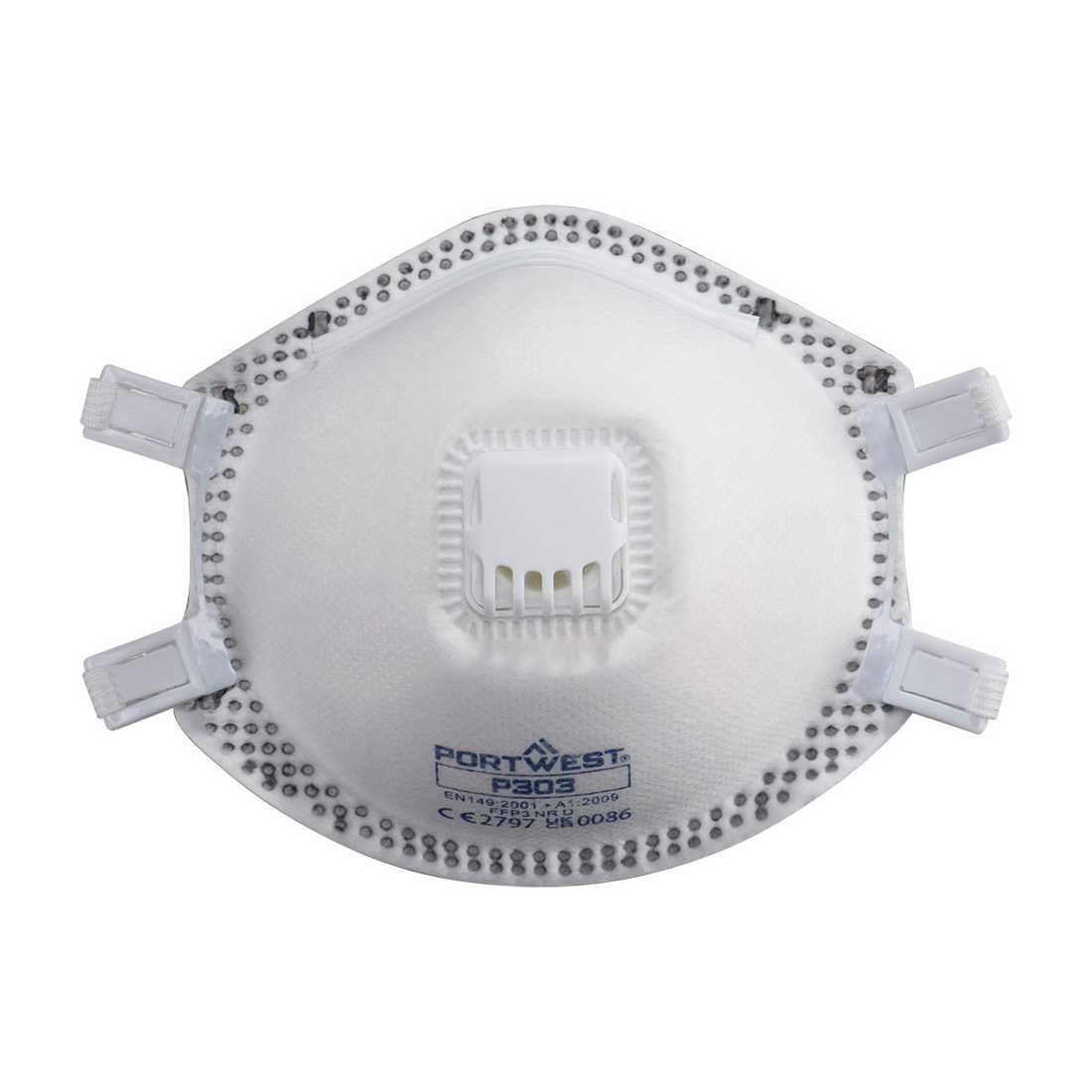Portwest FFP3 Dolomit Feinstaubmaske mit Ventil (P303) Weiss