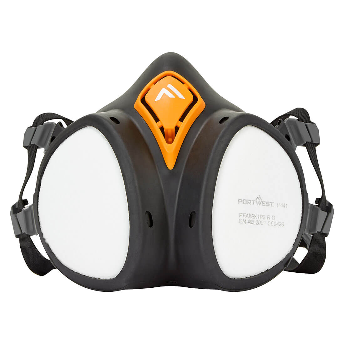Portwest ABEK1P3 Einsatzbereite Halbmaske (P441) Schwarz