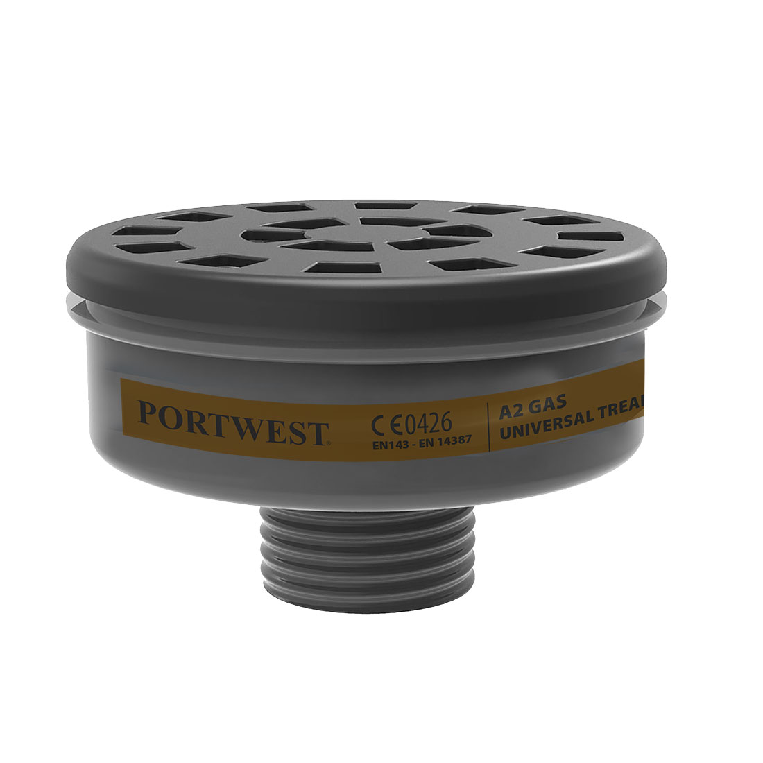 Portwest A2 Gasfilter Universalgewinde (Pk6) (P906)