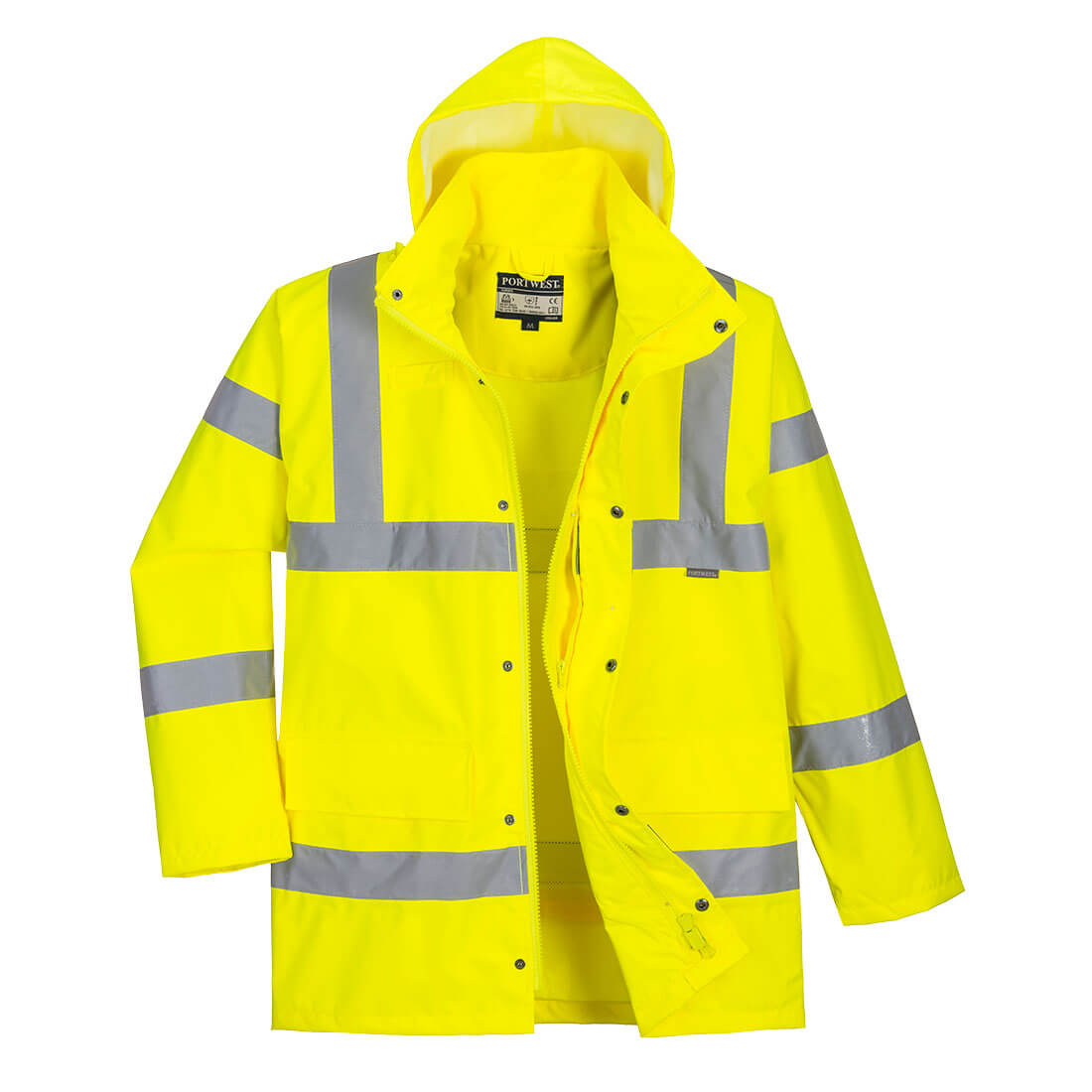 Portwest Hi-Vis Regen Verkehrsjacke atmungsaktiv (RT60) Gelb M