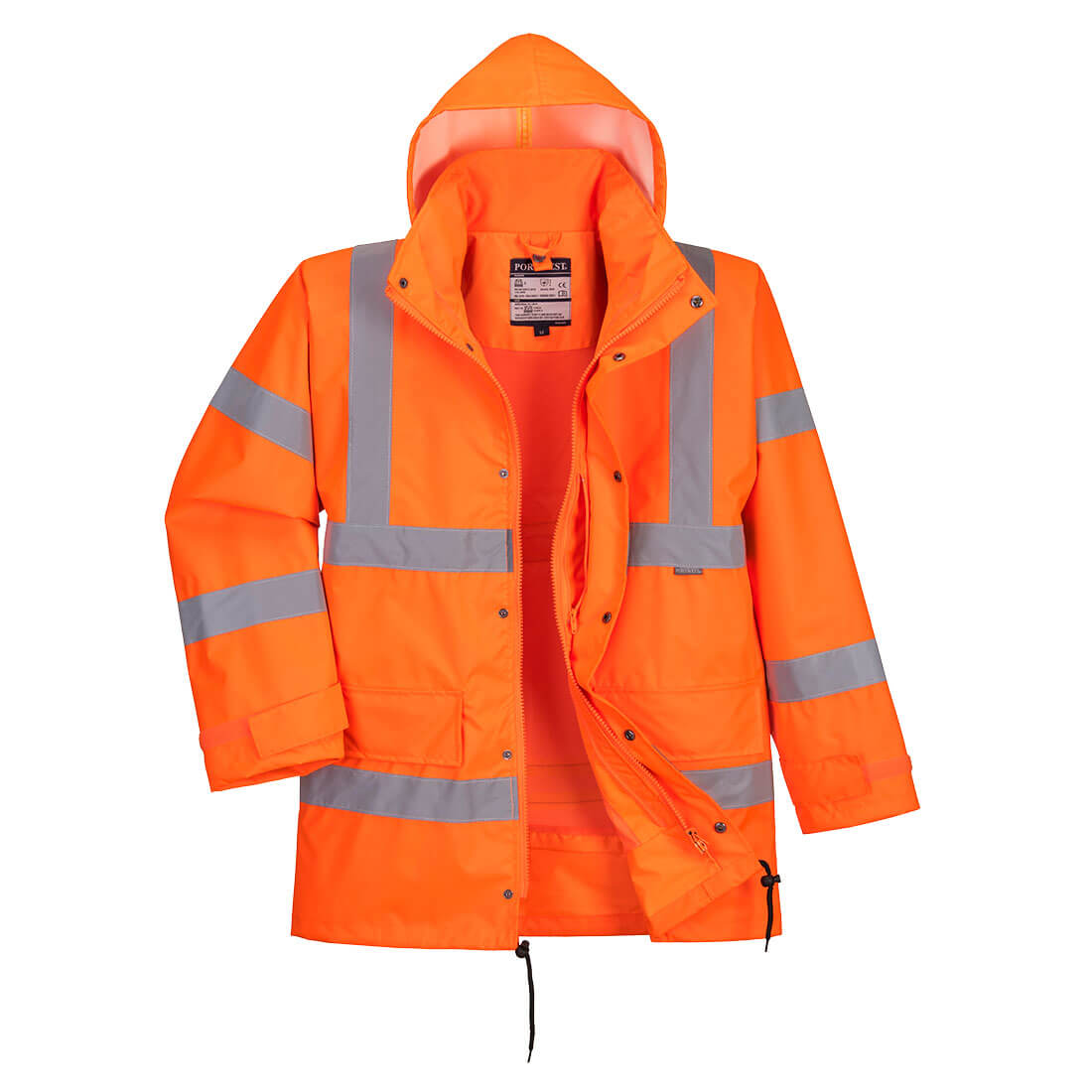 Portwest Hi-Vis interaktive Regen Verkehrsjacke atmungsaktiv (RT63) Orange XL