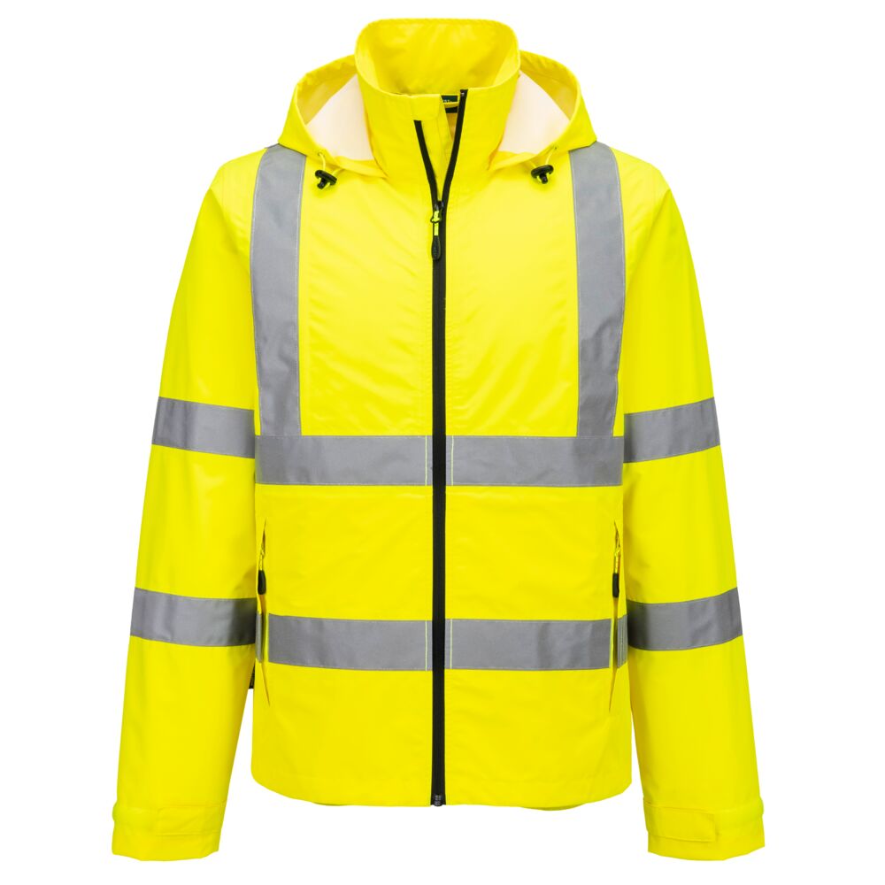 Portwest Hi-Vis leichte, packbare Jacke (S164) Gelb L
