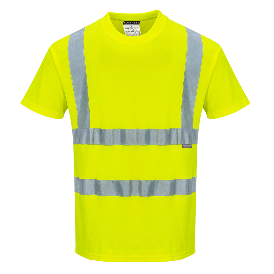 Portwest Hi-Vis Cotton Comfort-T-Shirt kurzarm (S170) Gelb M