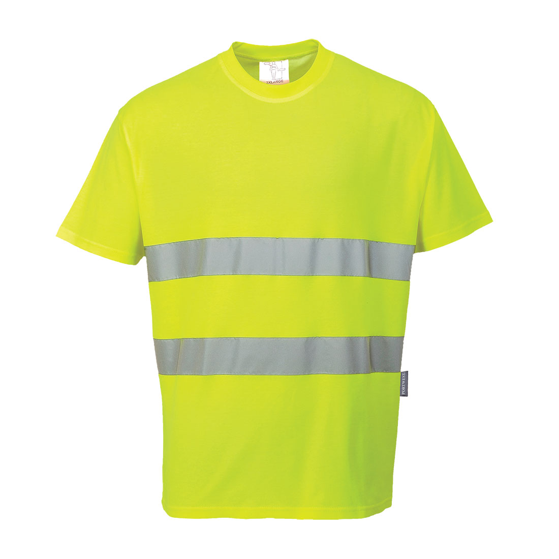 Portwest Hi-Vis Cotton Comfort-T-Shirt kurzarm (S172) Gelb S