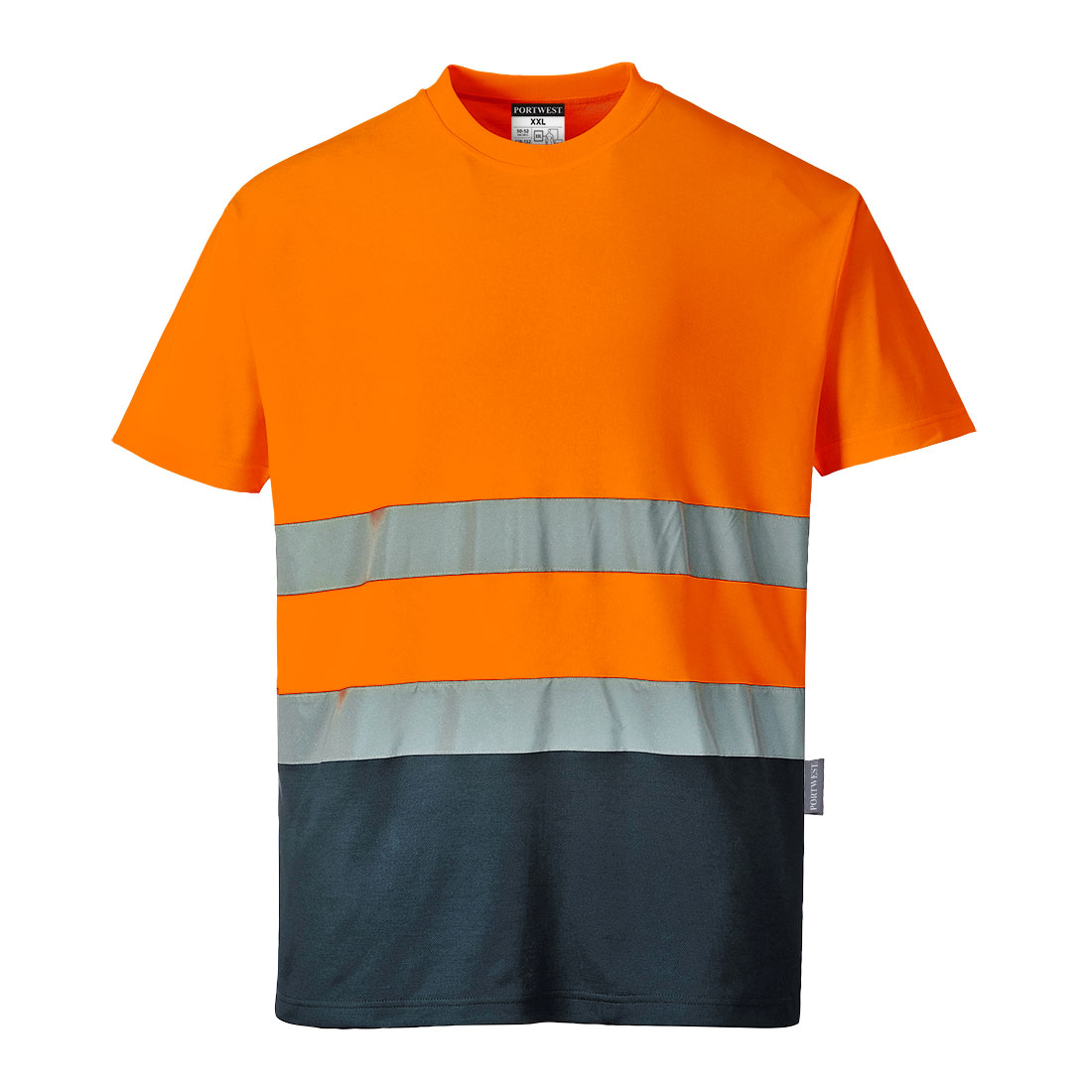 Portwest Hi-Vis Cotton Comfort Kontrast T-Shirt kurzarm (S173)