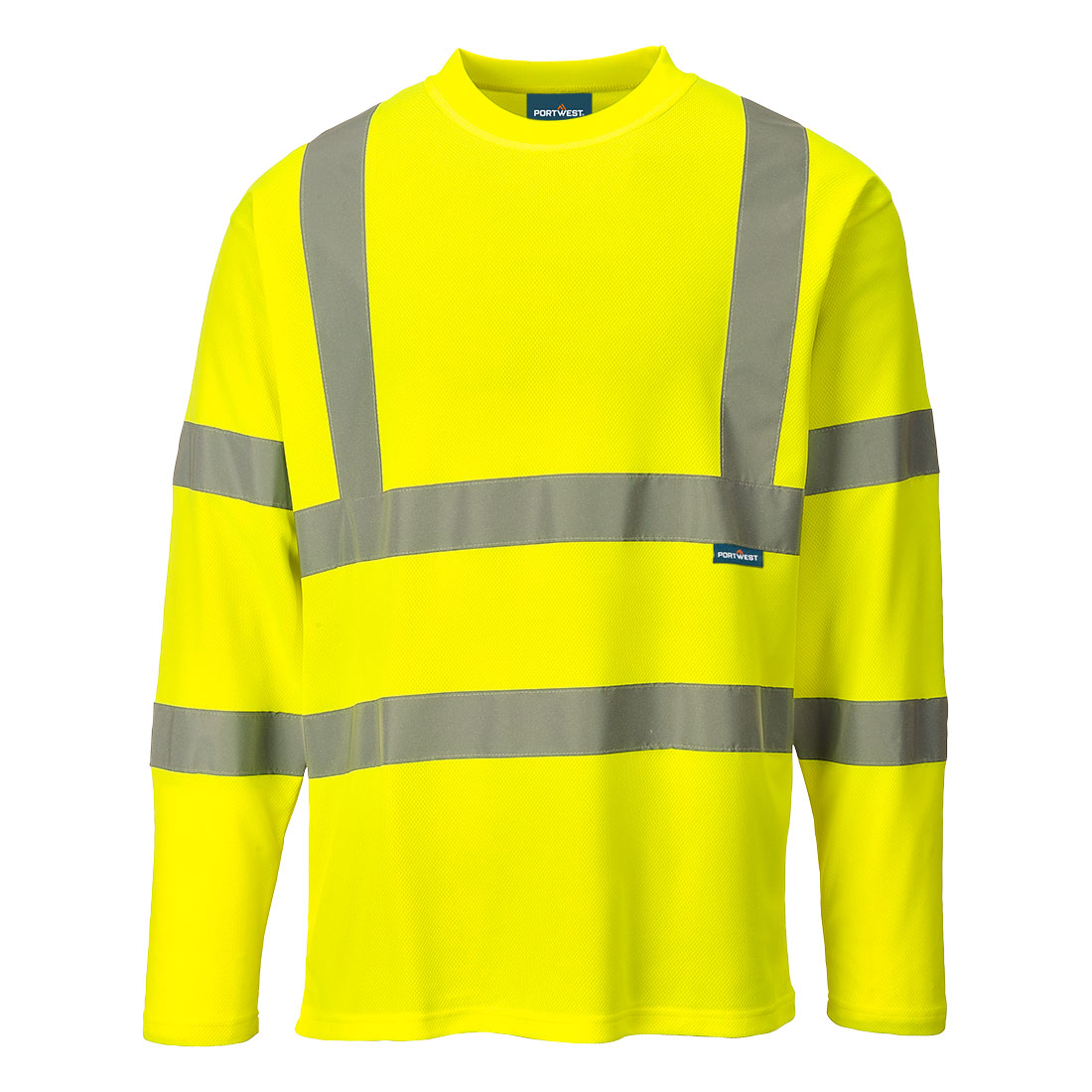 Portwest Hi-Vis Cotton Comfort T-Shirt langarm (S278) Gelb S