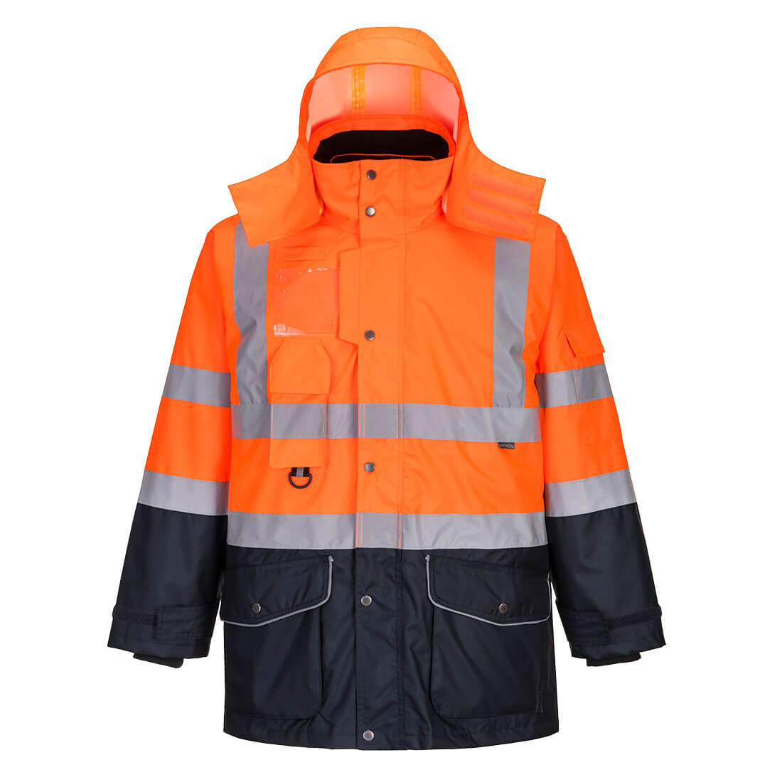 Portwest Hi-Vis 7-in-1 Kontrast Verkehrsjacke atmungsaktiv (S426)