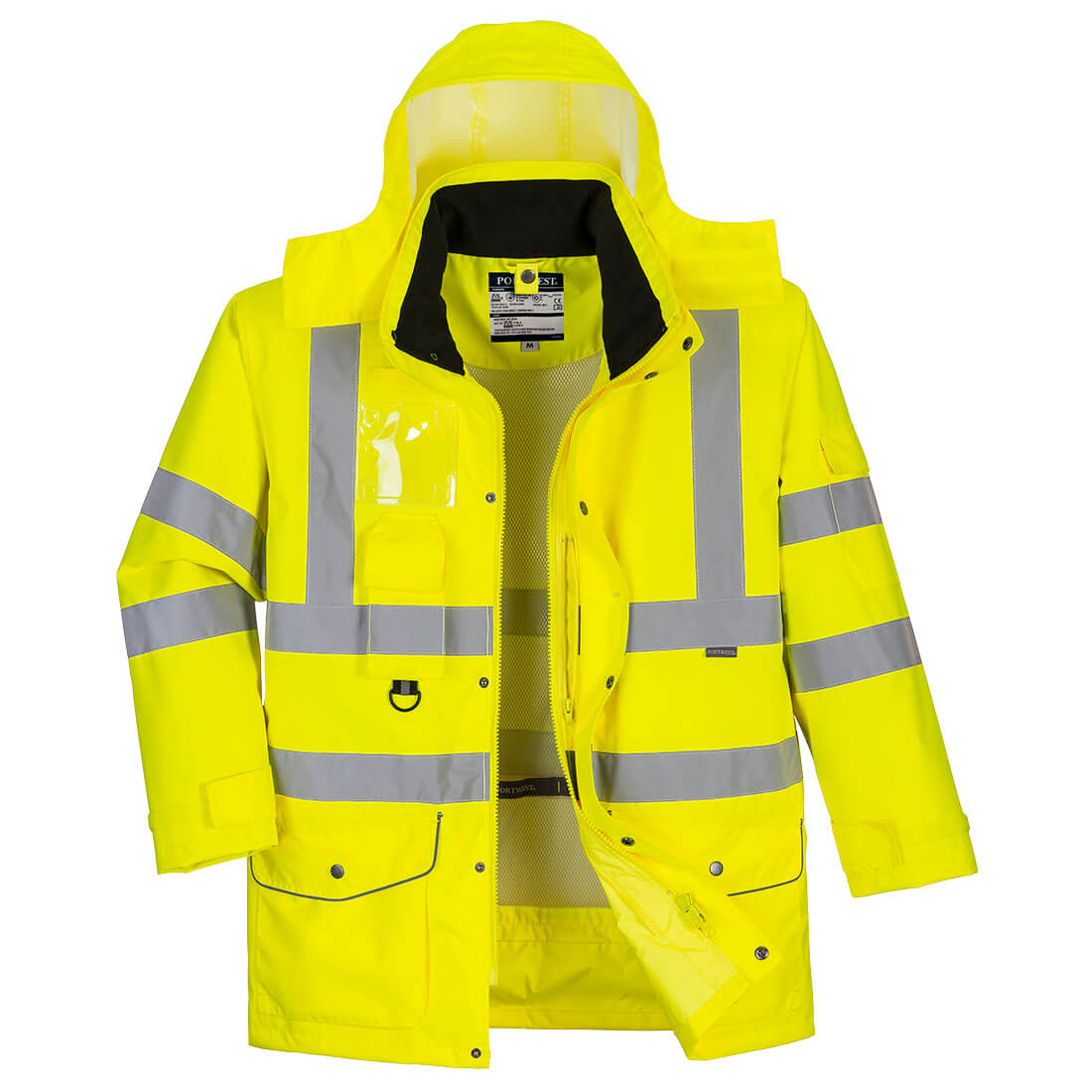 Portwest Hi-Vis 7-in-1 Verkehrsjacke atmungsaktiv (S427) Gelb XL