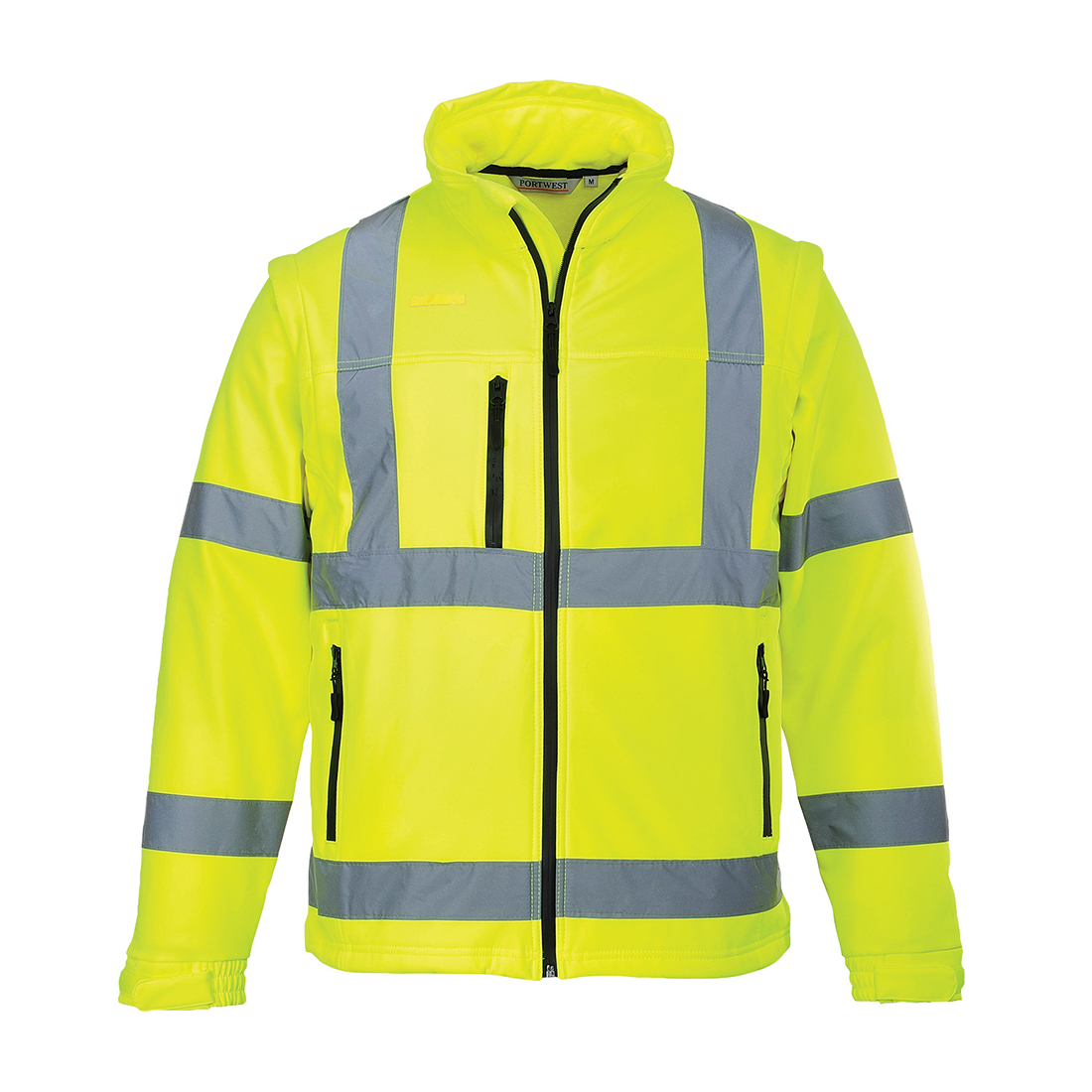 Portwest Hi-Vis 2-in-1 Softshelljacke (3L) (S428) Gelb XL