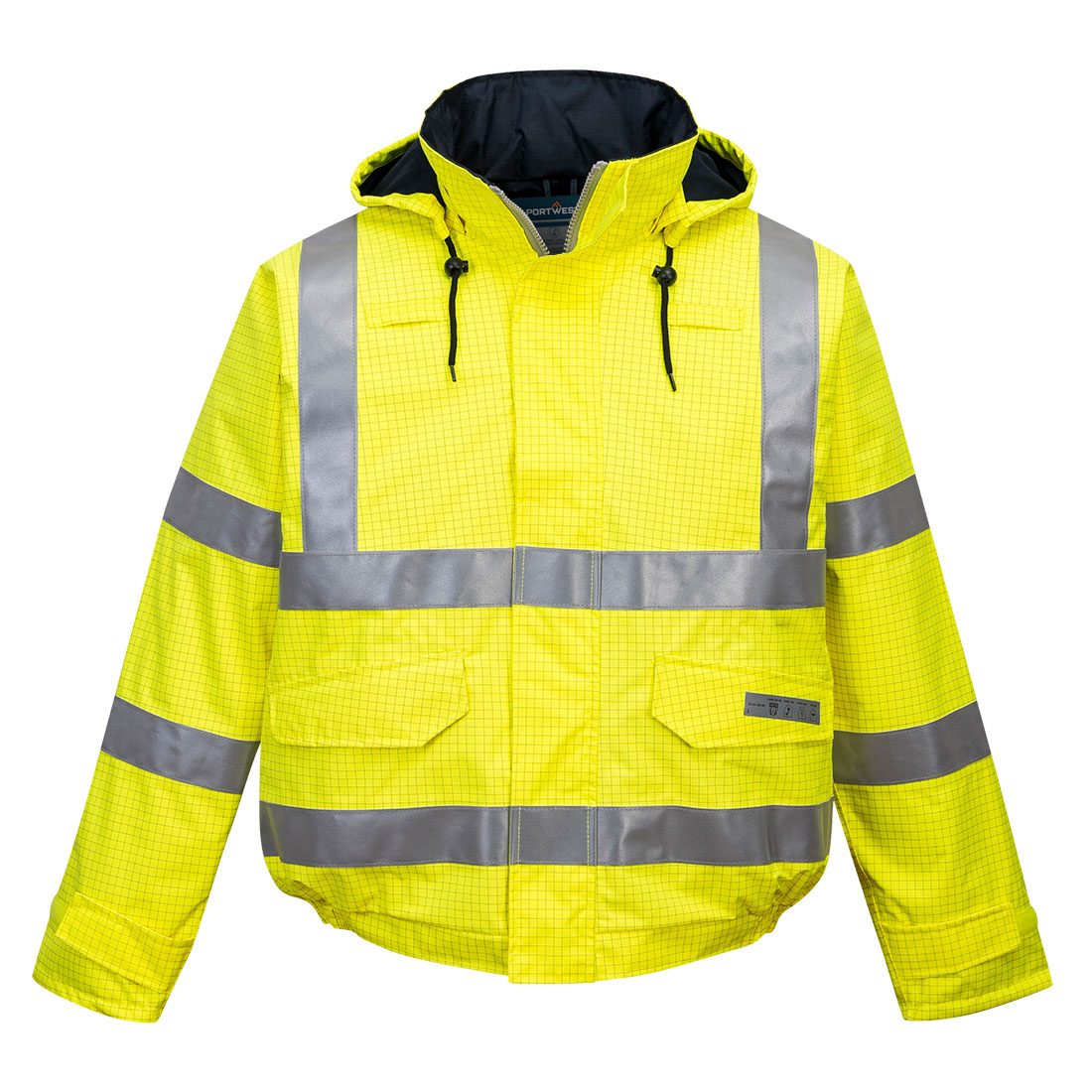 Portwest Bizflame Rain Hi-Vis FR Winter Pilotjacke (S773) Gelb S